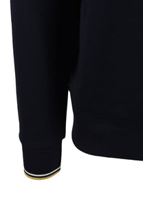 Fred Perry Half Zip Sweatshirt Navy/Ecru/Honeycomb Fred Perry