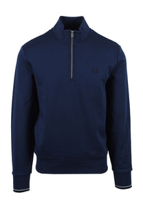 Fred Perry Half Zip Sweatshirt Tennis Blue Fred Perry