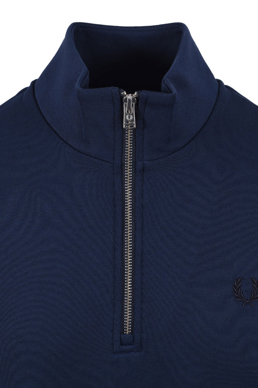Fred Perry Half Zip Sweatshirt Tennis Blue