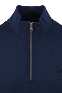 Fred Perry Half Zip Sweatshirt Tennis Blue Fred Perry