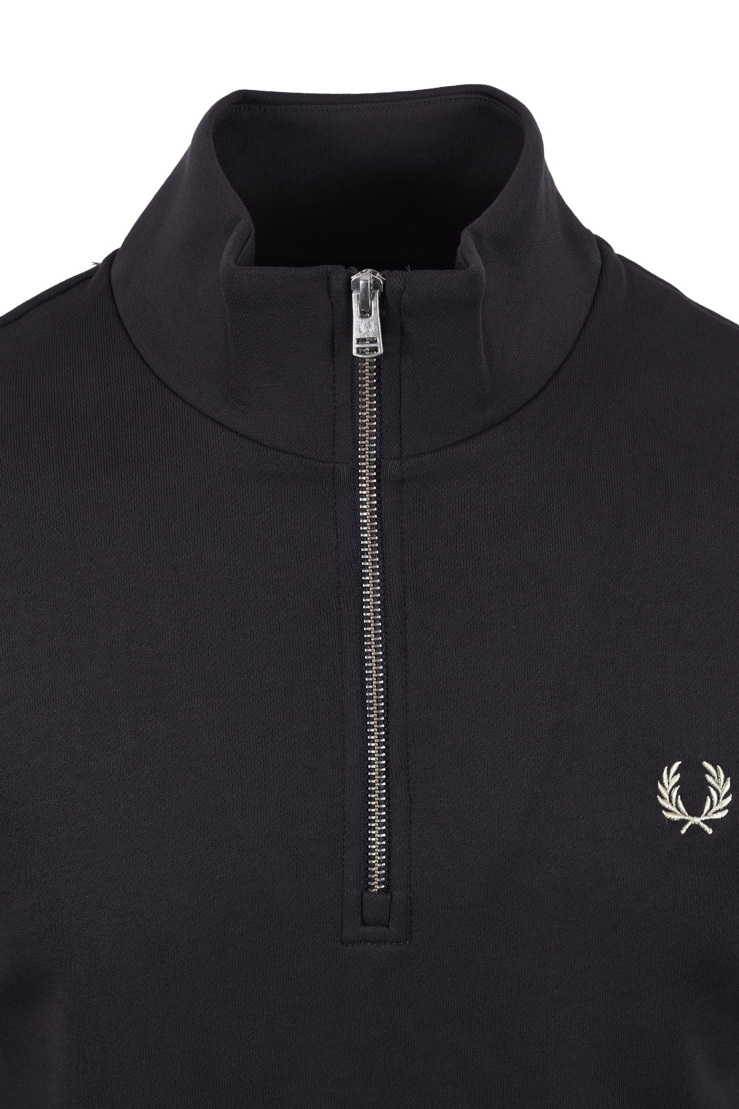 Fred Perry Half Zip Sweatshirt Anchor Grey/Oatmeal