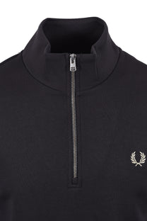 Fred Perry Half Zip Sweatshirt Anchor Grey/Oatmeal Fred Perry