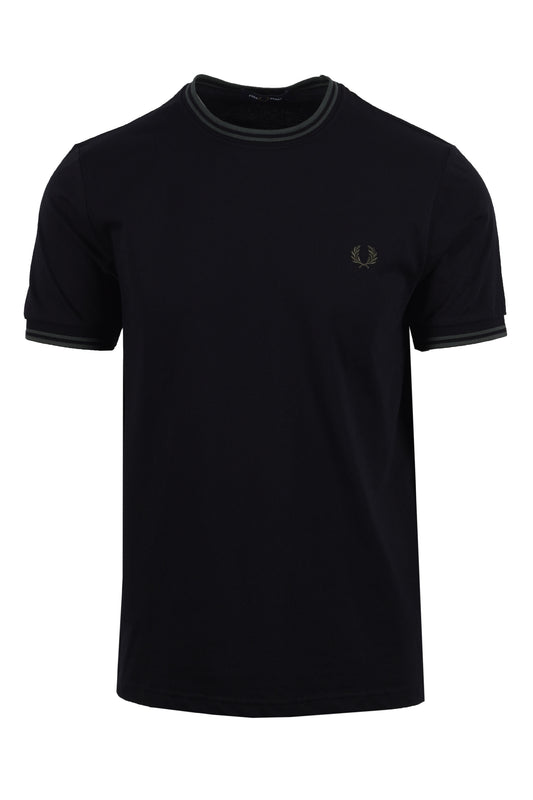 Fred Perry Twin Tipped T-shirt Black/Court Green
