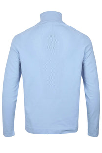 Boss K_seamless Tech_qz Half Zip Knitwear Open Blue Boss Green