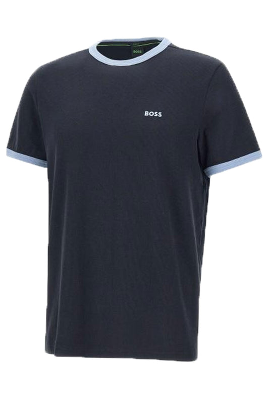 T-shirt côtelé Boss Tee Tape bleu foncé