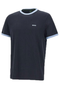 Boss Tee Tape Rib T Shirt Dark Blue Boss Green