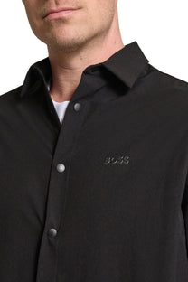 Boss B_basin Tech_l Shirt Black Boss Green