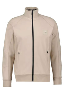 Boss Skaz Rib Full Zip Knitwear Open Beige Boss Green