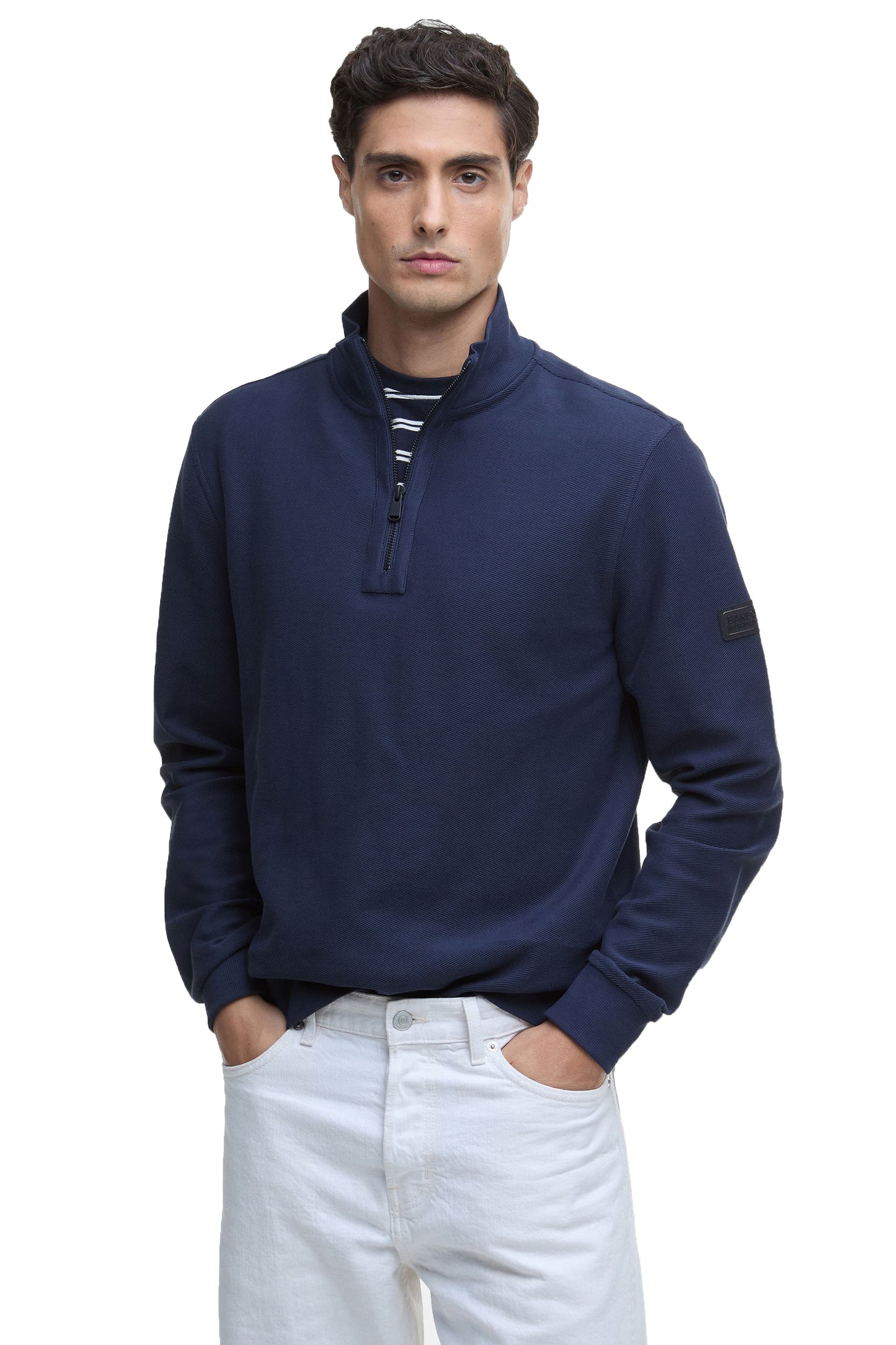 Barbour International Samuel Half Zip Sweatshirt Navy