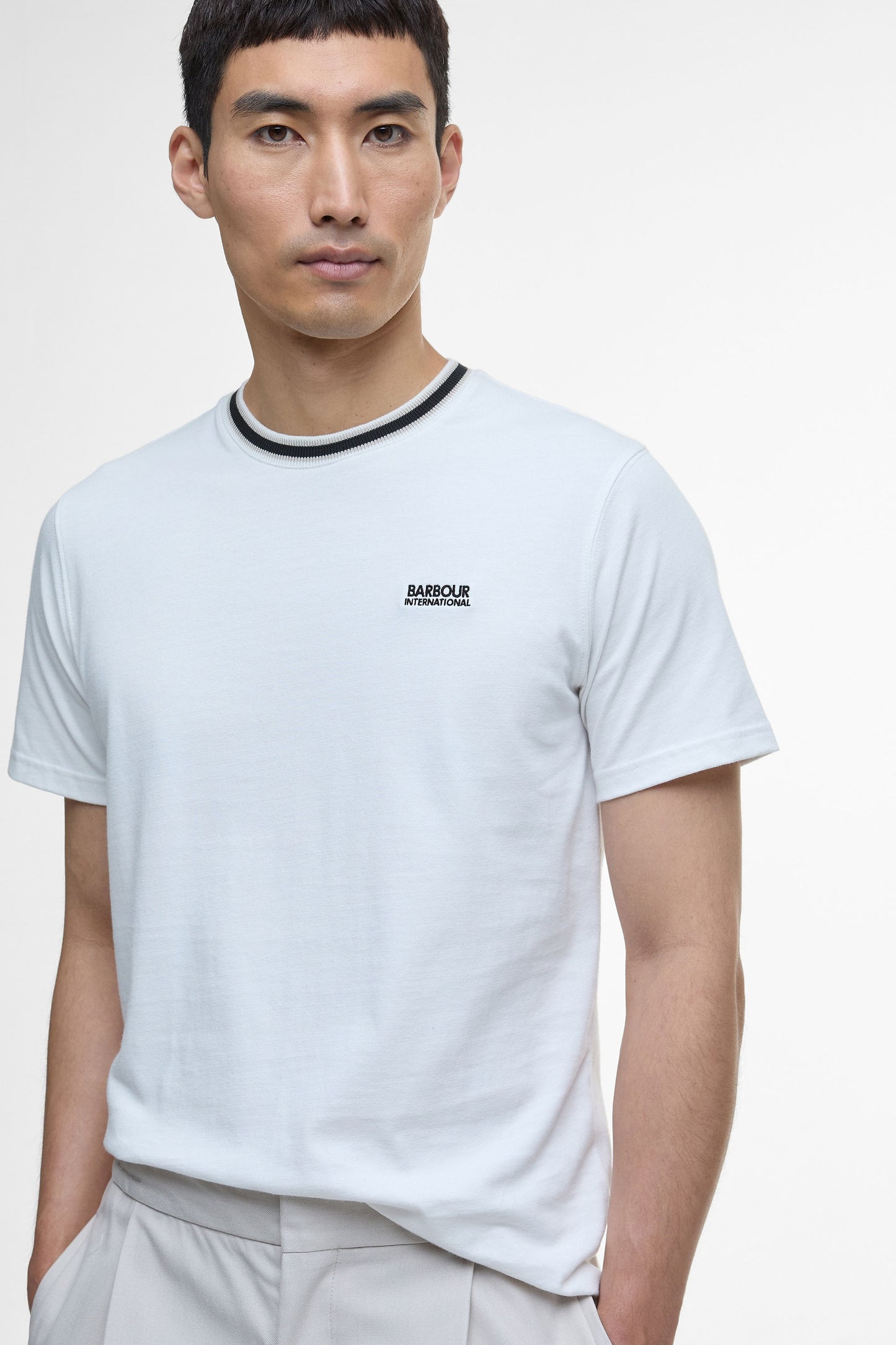 Barbour International Luca Tipped T-shirt Whisper White
