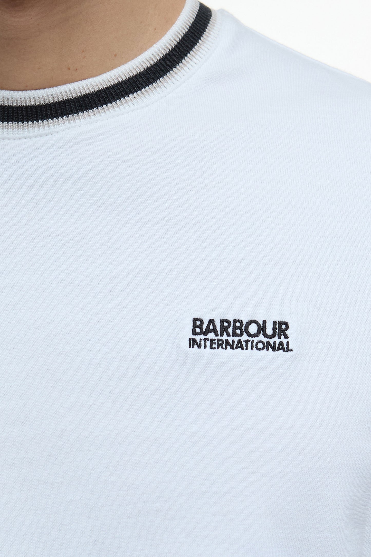 Barbour International Luca Tipped T-shirt Whisper White