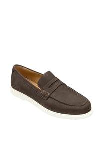 Loake Como Casual Shoe Dark Brown Nubuck Loake