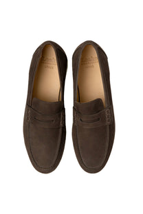 Loake Como Casual Shoe Dark Brown Nubuck Loake