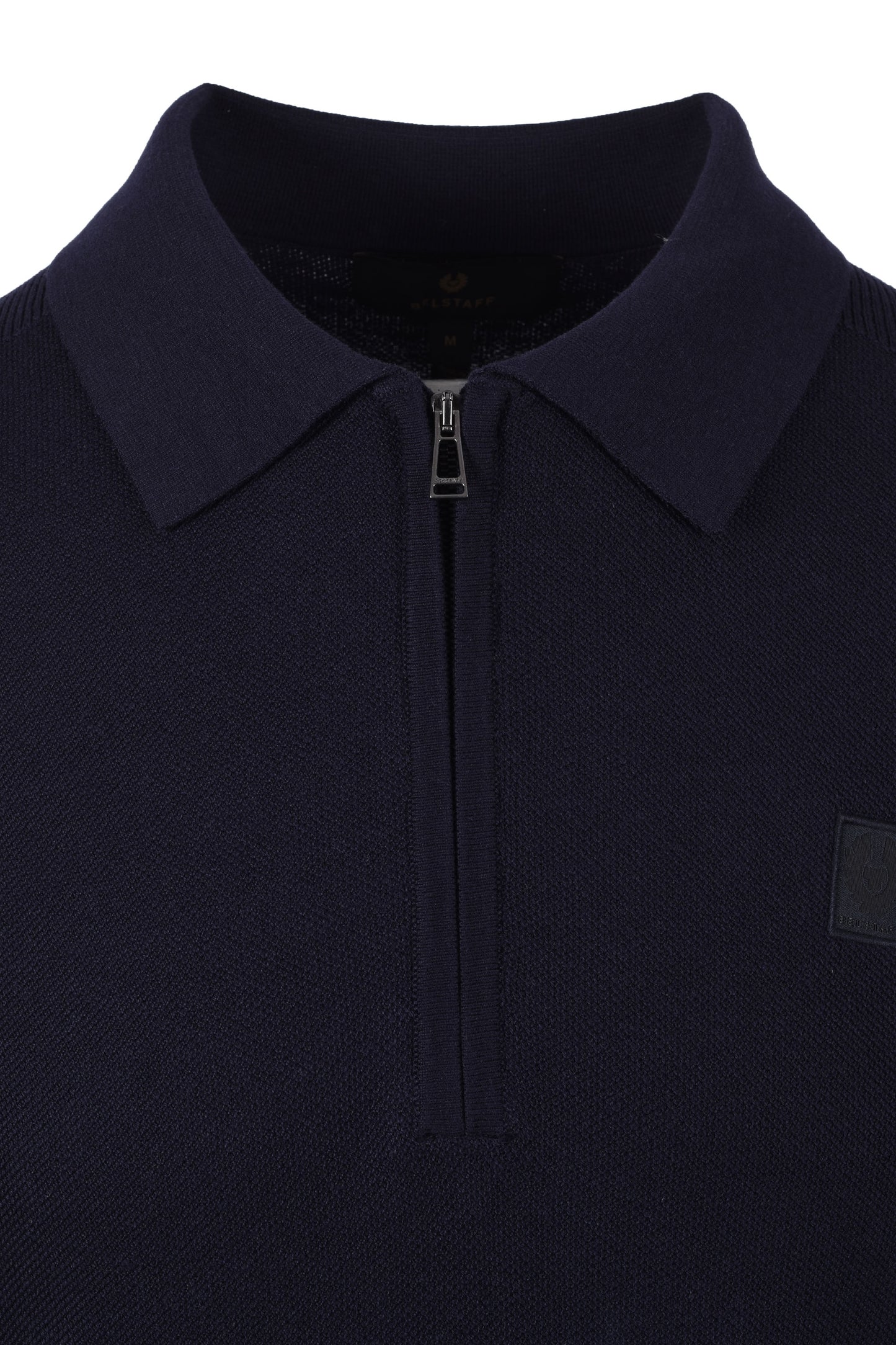 Polo tricoté à manches longues Belstaff Drift Encre foncée