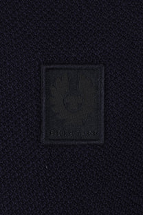 Belstaff Drift Knitted Long Sleeve Polo Dark Ink Belstaff