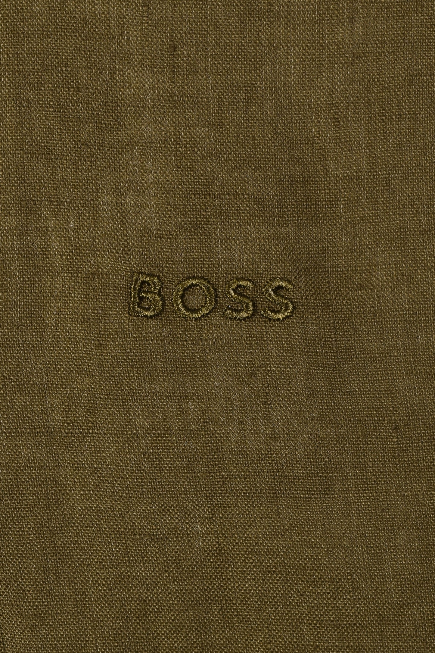Boss H-roan-bd-e-c1-243 Linen Shirt Dark Green