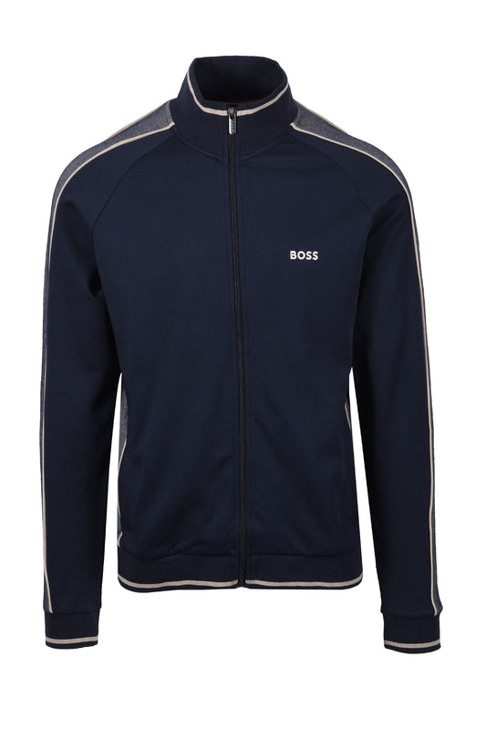 Boss Tracksuit Jacket Dark Blue