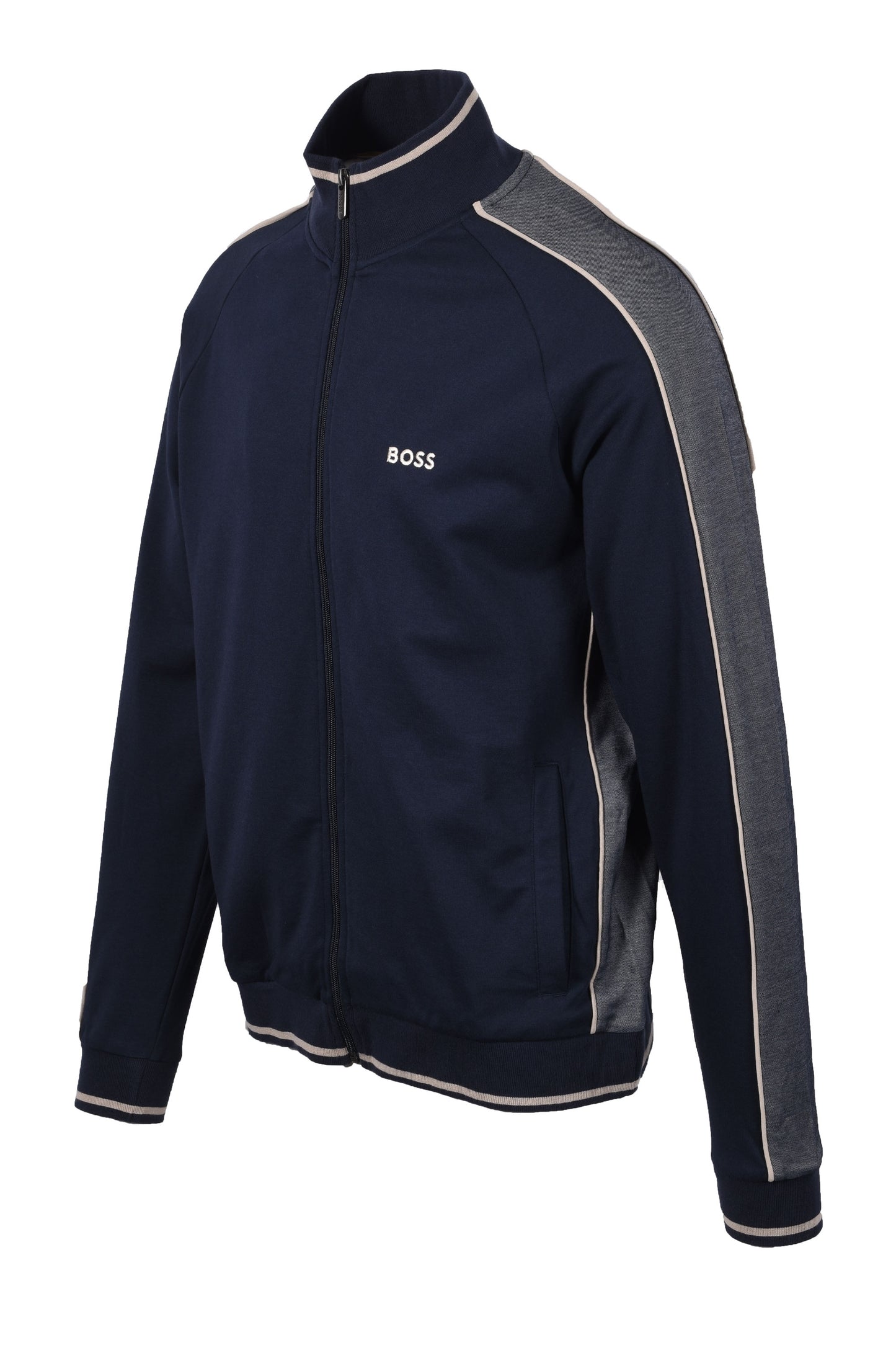 Boss Tracksuit Jacket Dark Blue
