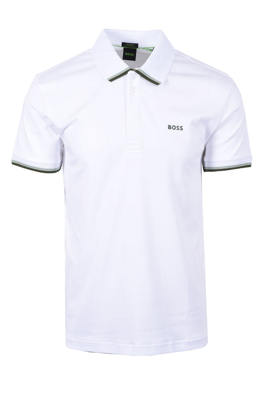 Boss Paddy Lux Heritage Polo Shirt White