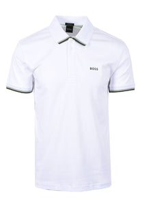 Boss Paddy Lux Heritage Polo Shirt White Boss Green
