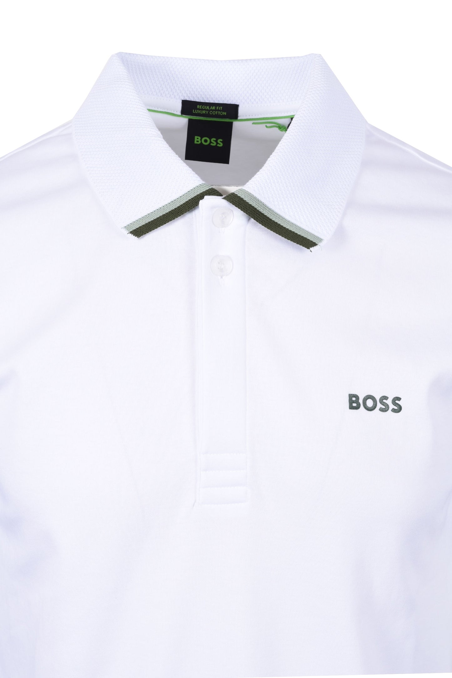 Boss Paddy Lux Heritage Polo Shirt White