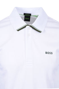 Boss Paddy Lux Heritage Polo Shirt White Boss Green