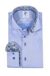 R2 Cut Away Collar Long Sleeved Shirt Light Blue R2
