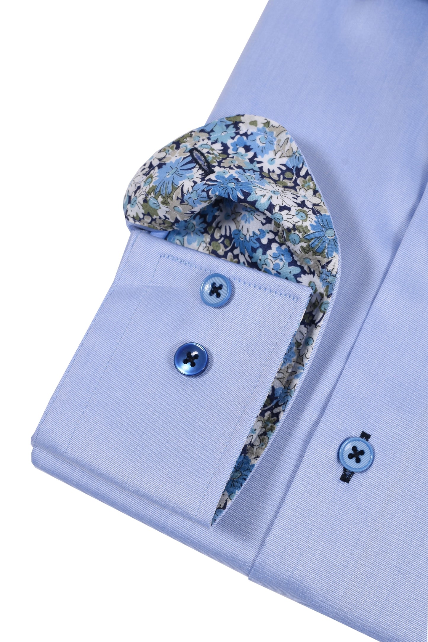 R2 Cut Away Collar Long Sleeved Shirt Light Blue