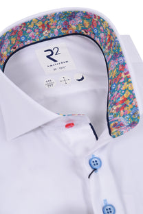 R2 Cut Away Collar Long Sleeved Shirt White R2