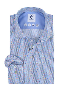 R2 Cut Away Collar Long Sleeved Shirt Multi Coloured R2