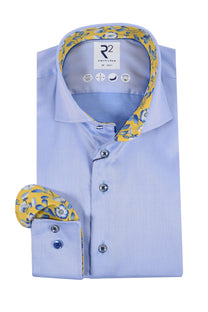R2 Cut Away collar Long Sleeved Shirt Light Blue R2