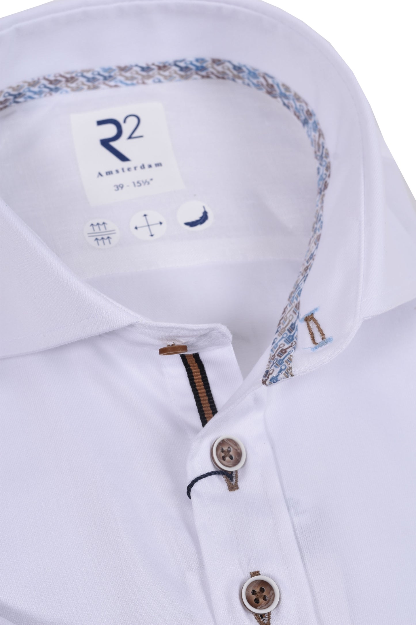 R2 Cut Away Short Sleeve Shirt White