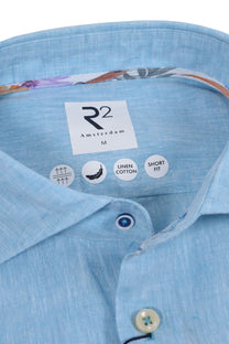 R2 Linen Shirt Aqua R2