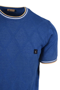 Gabicci Vintage Santino Knitted T Shirt Sapphire Gabicci Vintage
