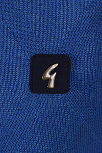 Gabicci Vintage Santino Knitted T Shirt Sapphire Gabicci Vintage