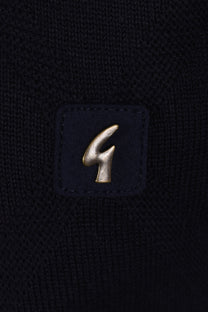 Gabicci Vintage Santino Knitted T Shirt Navy Gabicci Vintage