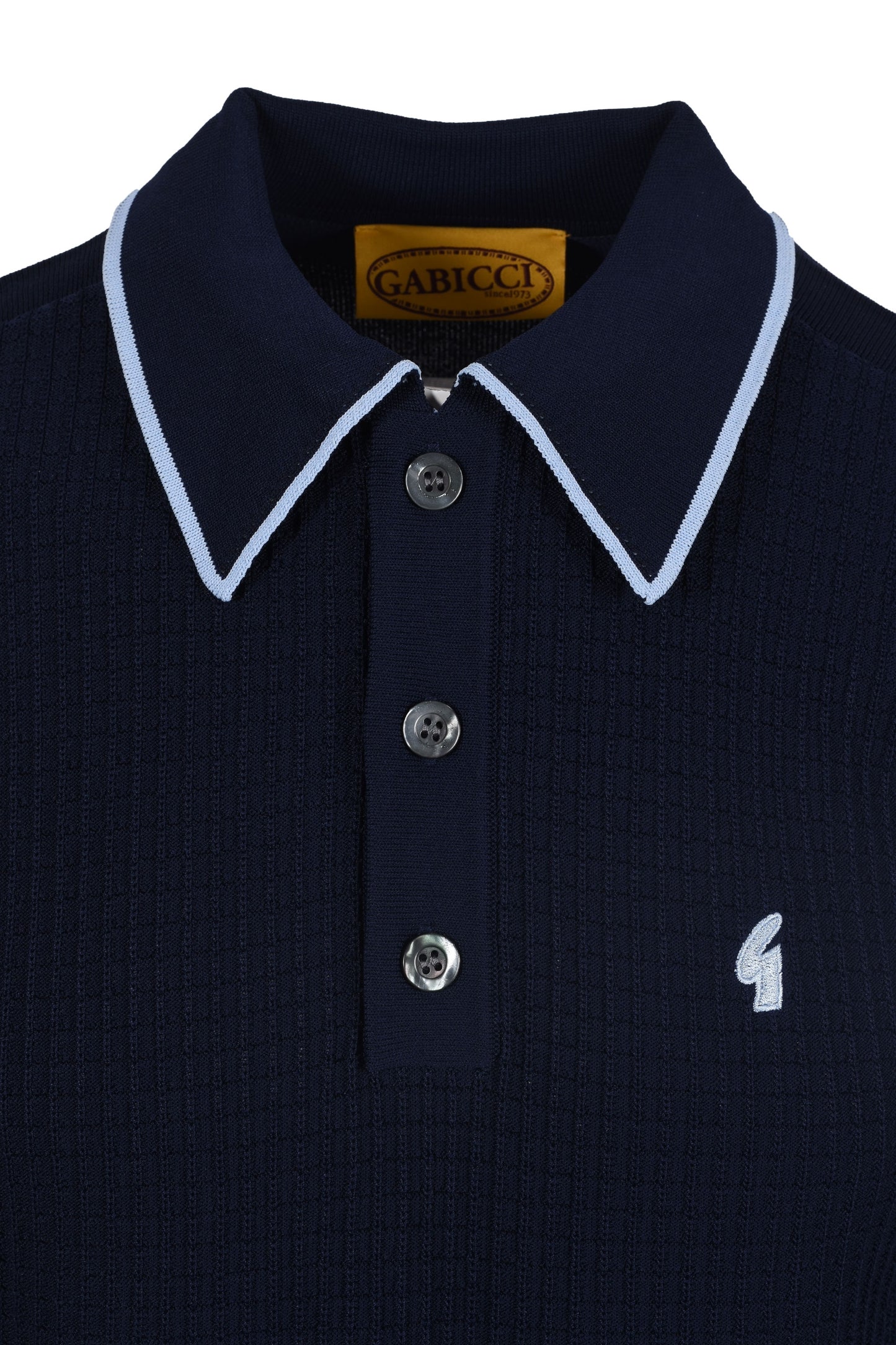 Gabicci Vintage Malcolm Knitted Polo Navy