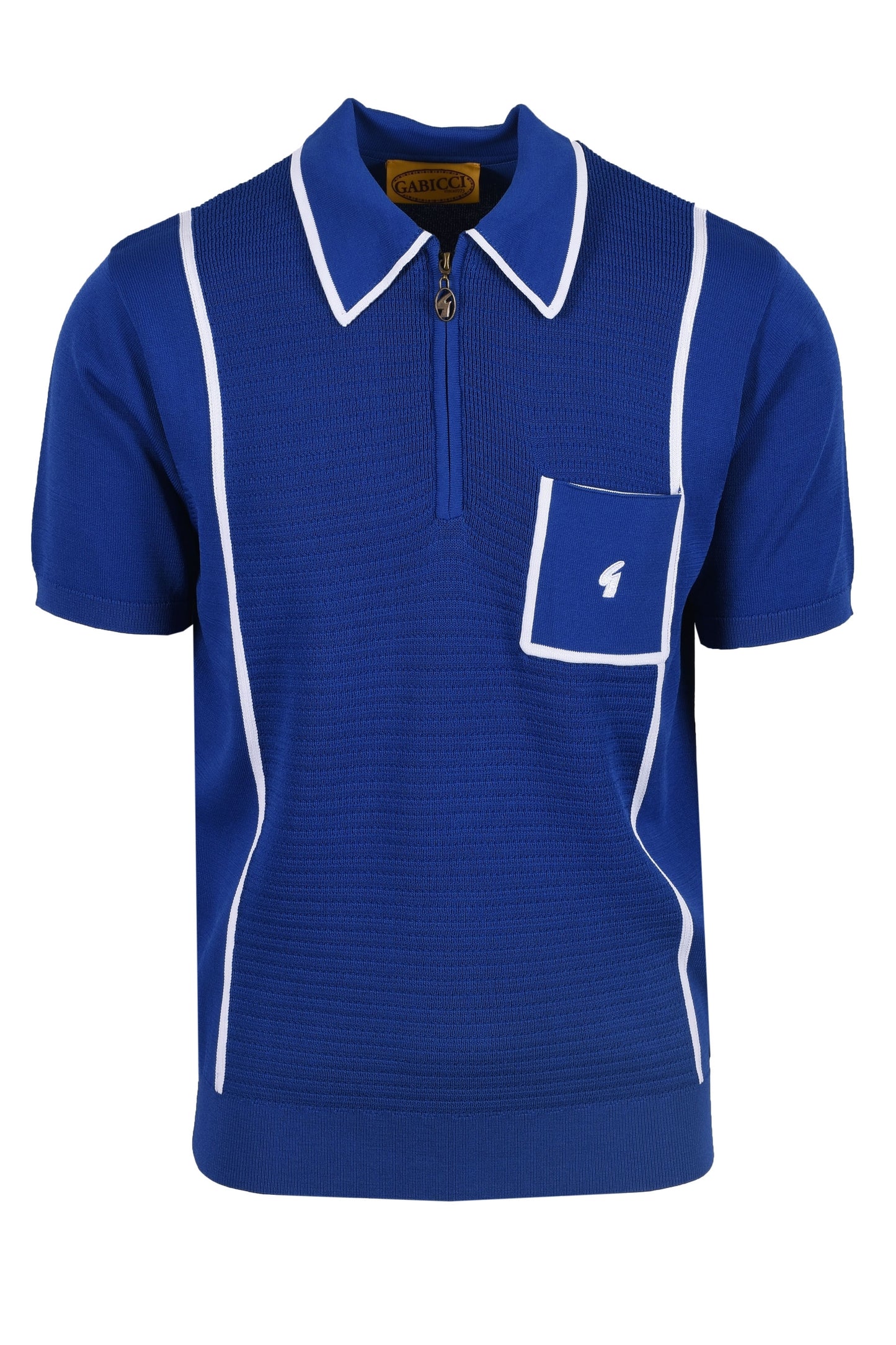 Gabicci Vintage Alfeo Knitted Polo Shirt Sapphire