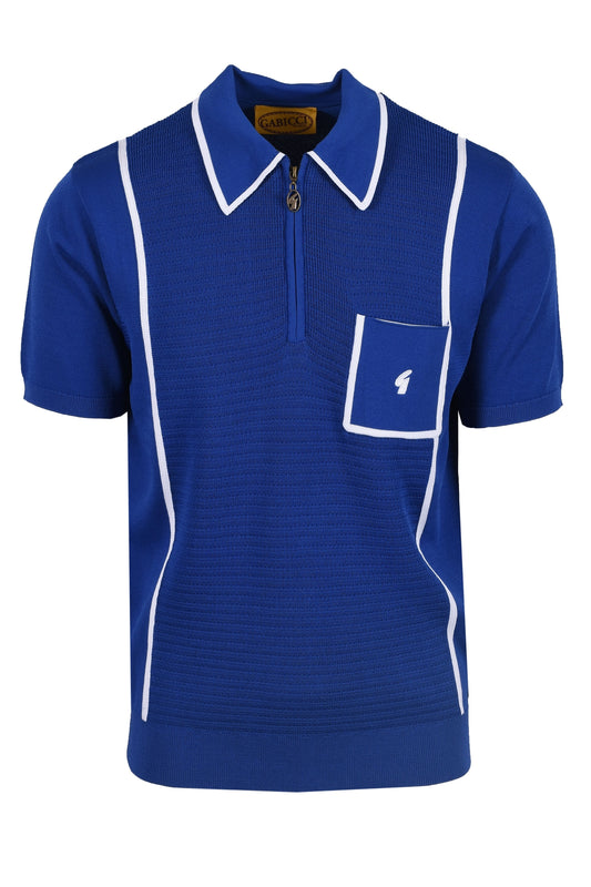Gabicci Vintage Alfeo Knitted Polo Shirt Sapphire