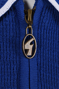 Gabicci Vintage Alfeo Knitted Polo Shirt Sapphire Gabicci Vintage
