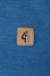 Gabicci Lineker Knitted Polo Shirt Aqua Gabicci Vintage