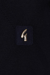 Gabicci Vintage Moore Knitted Polo Shirt Navy Gabicci Vintage