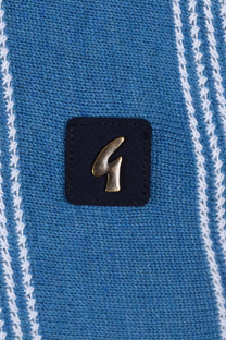 Gabicci Vintage Dante Knitted Polo Shirt Aqua Gabicci Vintage