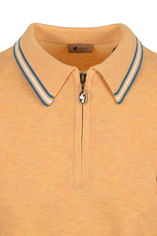 Gabicci Vintage Moore Knitted Polo Shirt Pineapple