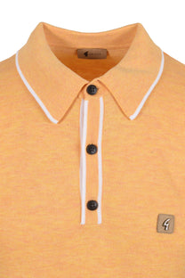 Gabicci Lineker Knitted Polo Shirt Pineapple Gabicci Vintage