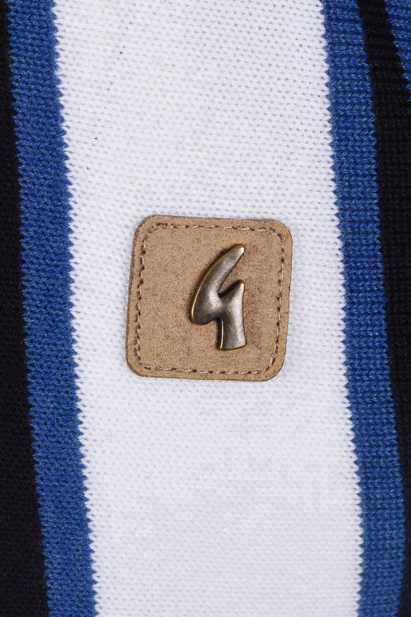 Gabicci Vintage Knitted Searle Knitted Polo Shirt Sapphire