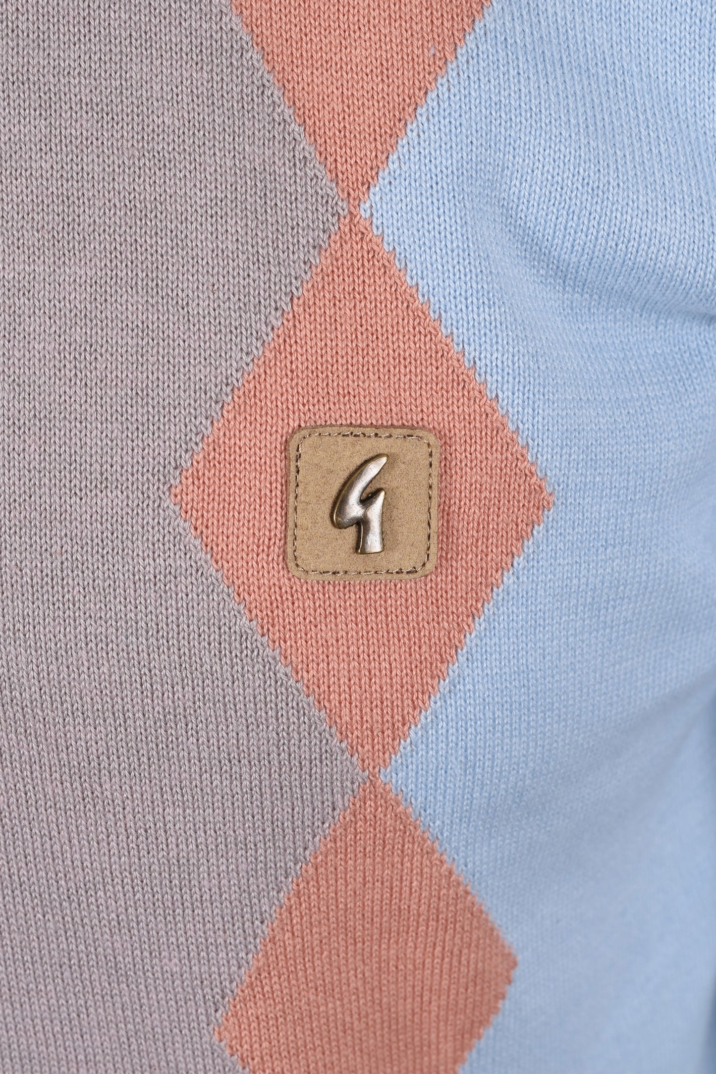 Gabicci Vintage Bond Knitted Polo Shirt Azure
