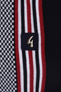 Gabicci Vintage Hadon Knitted Polo Shirt Navy Gabicci Vintage
