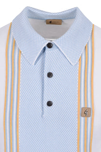 Gabicci Vintage Hadon Knitted Polo Shirt White Gabicci Vintage