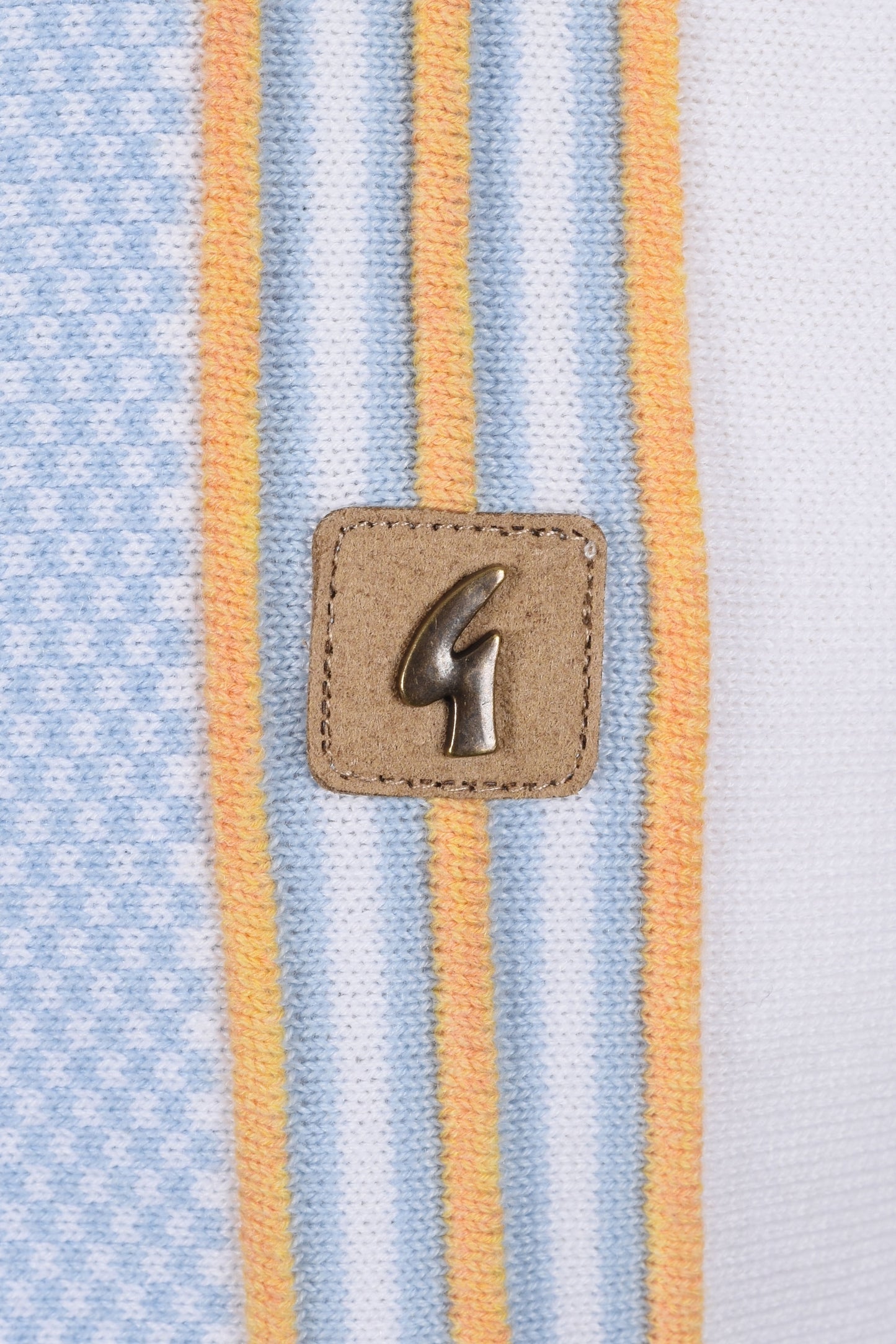 Gabicci Vintage Hadon Knitted Polo Shirt White